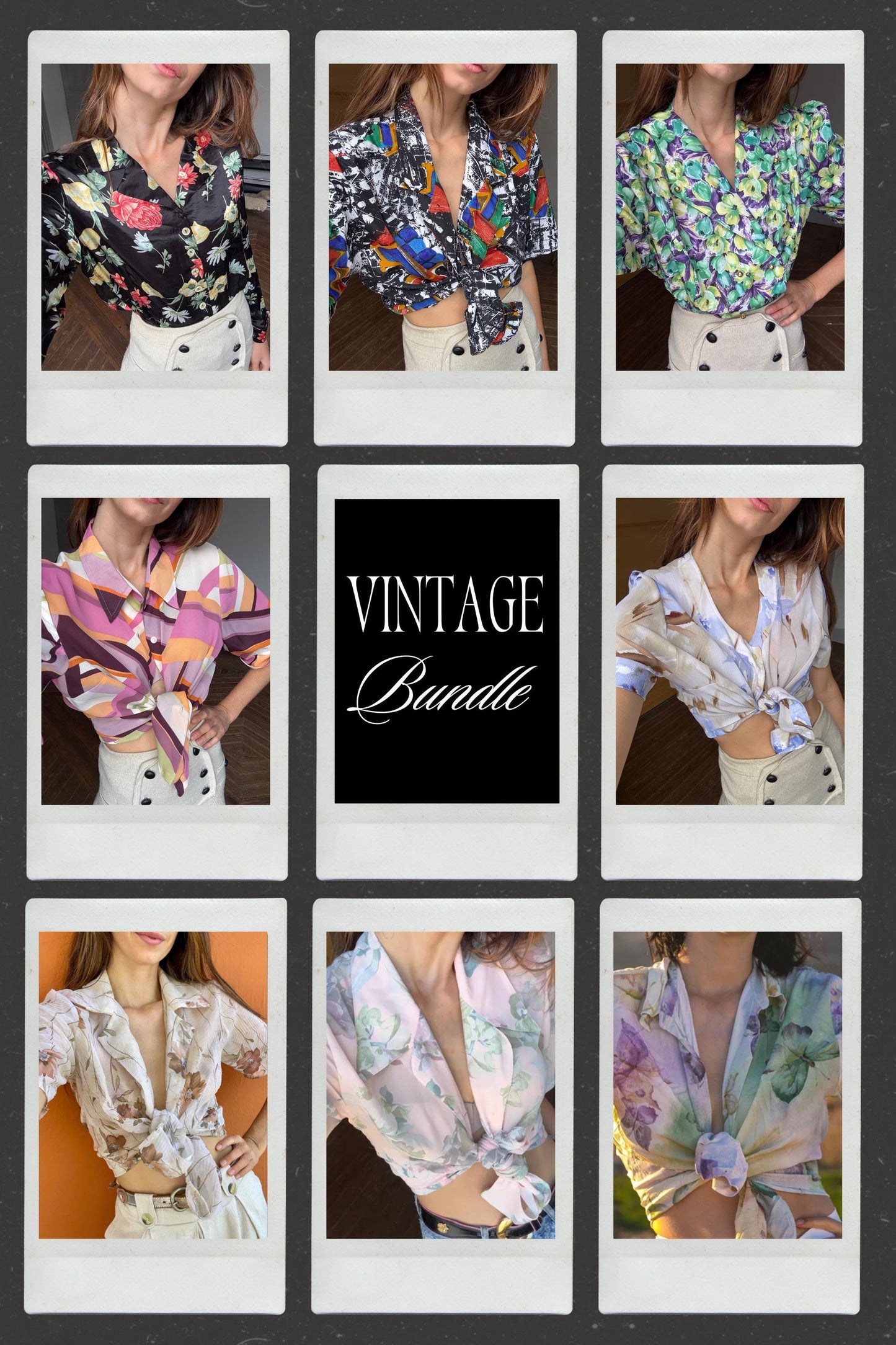 Vintage Blouse MYSTERY BUNDLE – 5 or 10 Pieces – Floral & Abstract Prints – Summer Loose Fit – 80s 90s Retro Tops – Boho Chic Bargain.