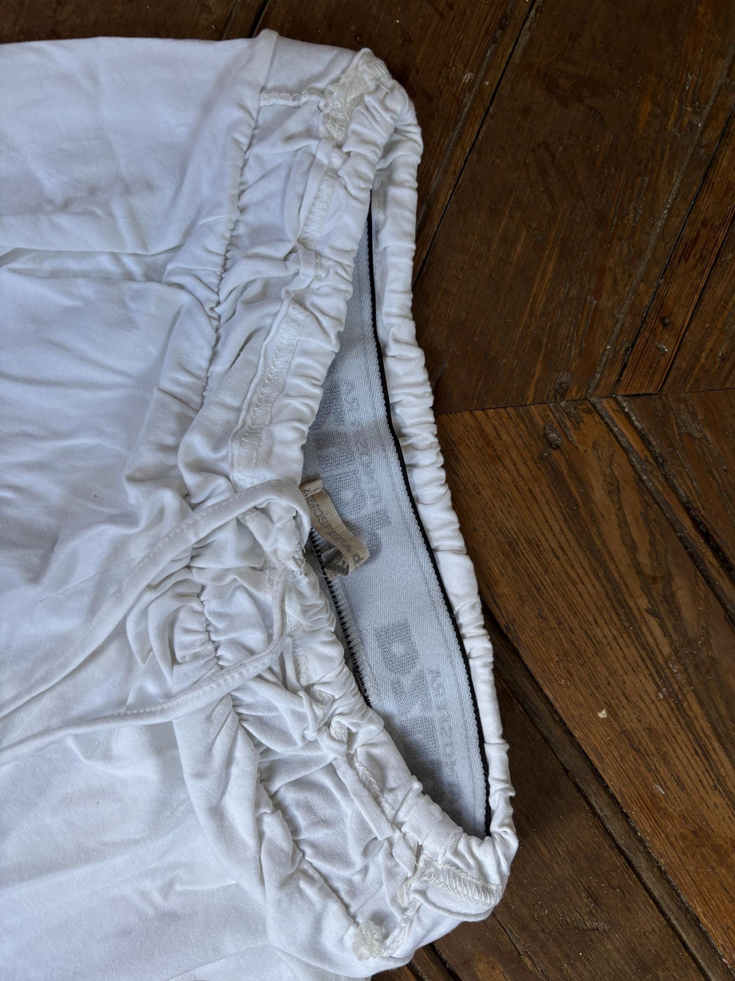 Vintage Atmosfera Danza White & Gold Dance Pants – Italian Chic Meets Sporty Glam, S