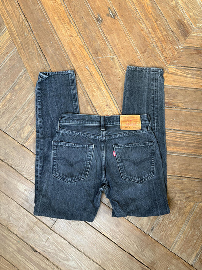 Vintage Levi's Washed Black Skinny Jeans — additional view 8