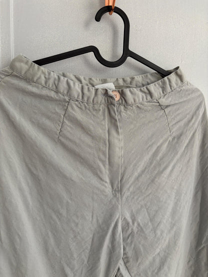 Vintage Light Blue Wool Blend Trousers Minimalist Slim Fit