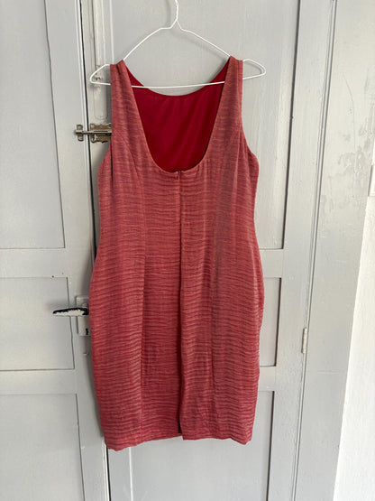 Vintage Pink and Red Formal Dress — additional view 9