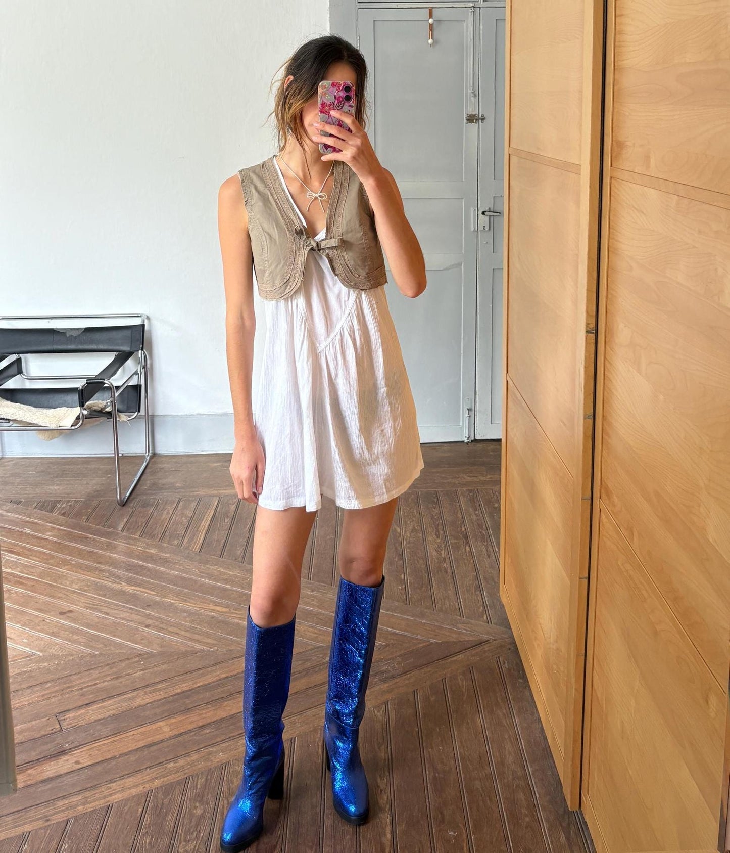 vintage boho cropped vest brown tie front waistcoat lace trim fairycore romantic layering piece cottagecore