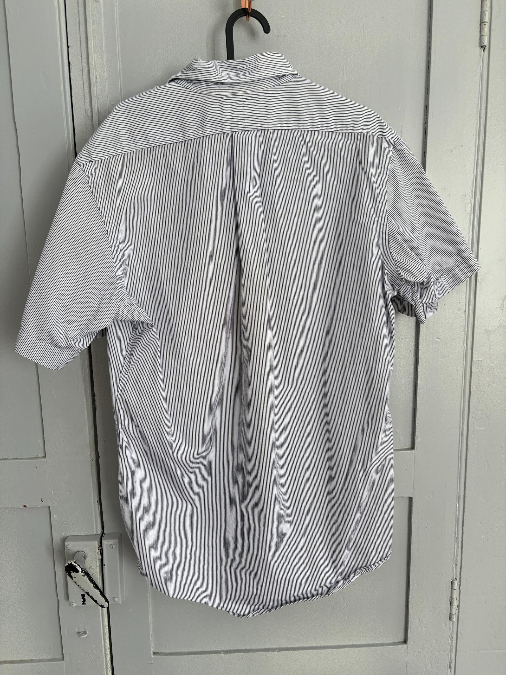 Vintage Polo Ralph Lauren Short-Sleeve Striped Button-Up – Preppy, 90s Oversized Fit