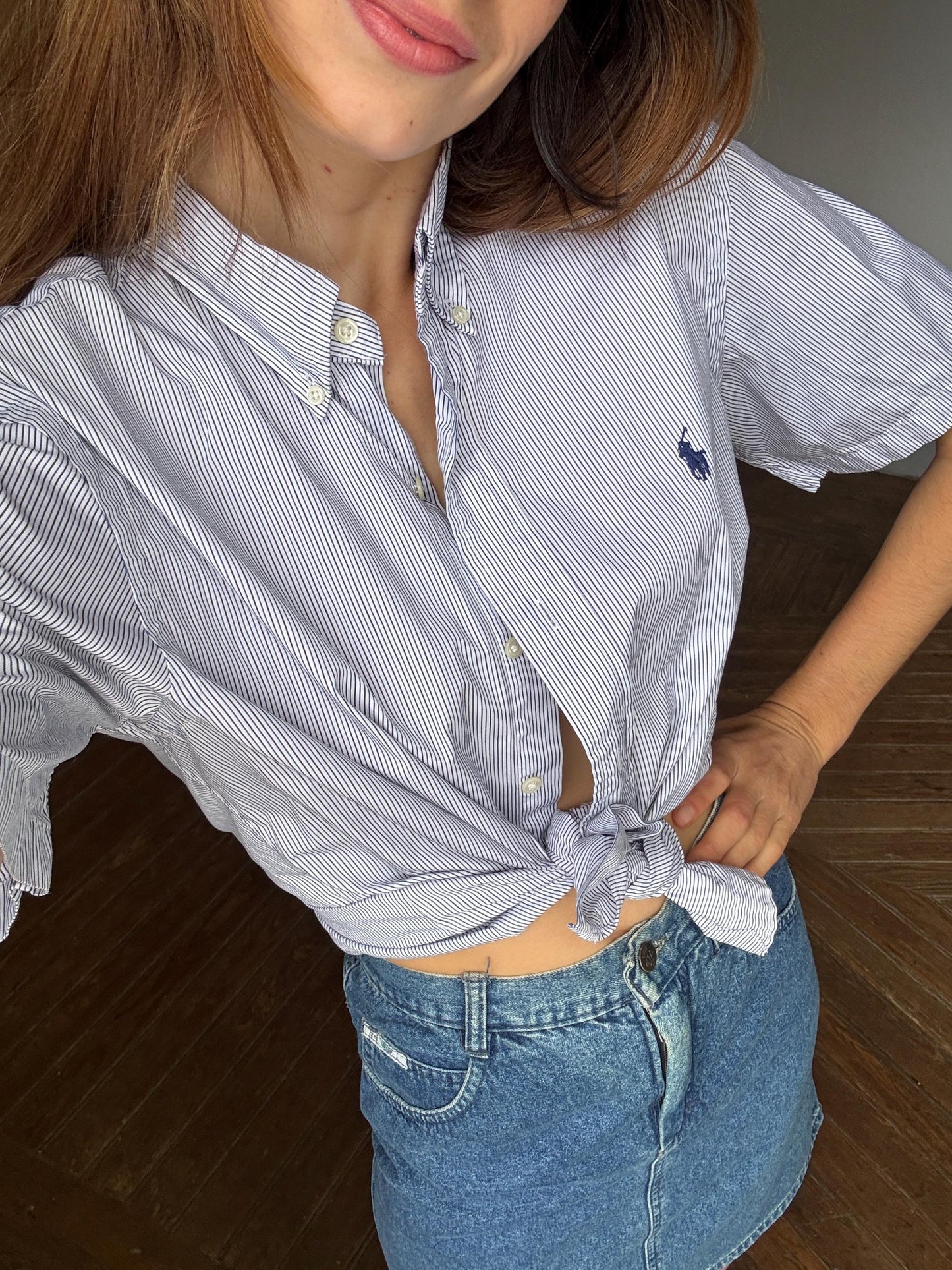 Classic Vintage Ralph Lauren Polo Striped Button-Up.