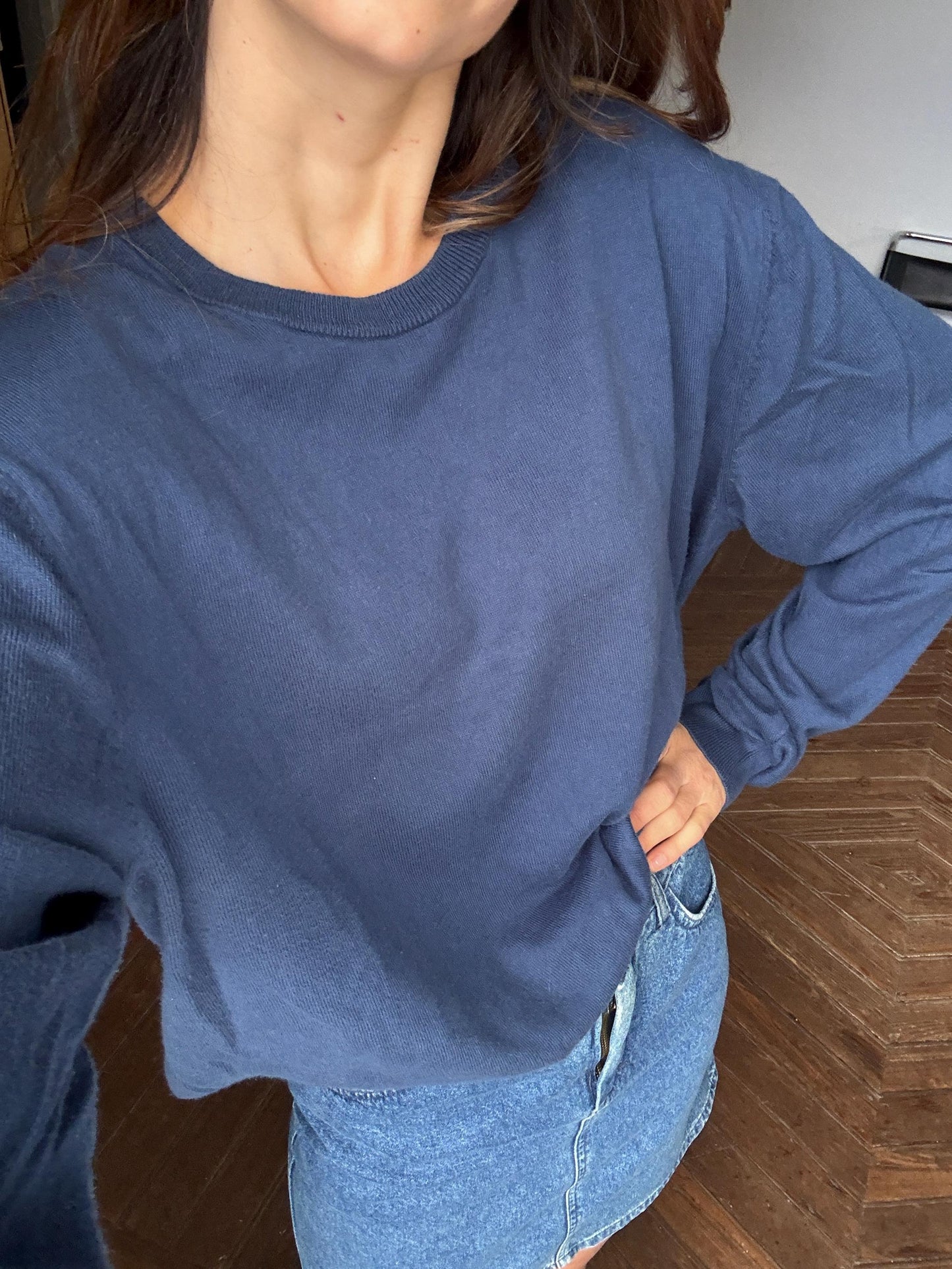 Vintage Emidio Tucci Cotton-Cashmere-Silk Jumper – Soft Oversized Fit, Unisex XL