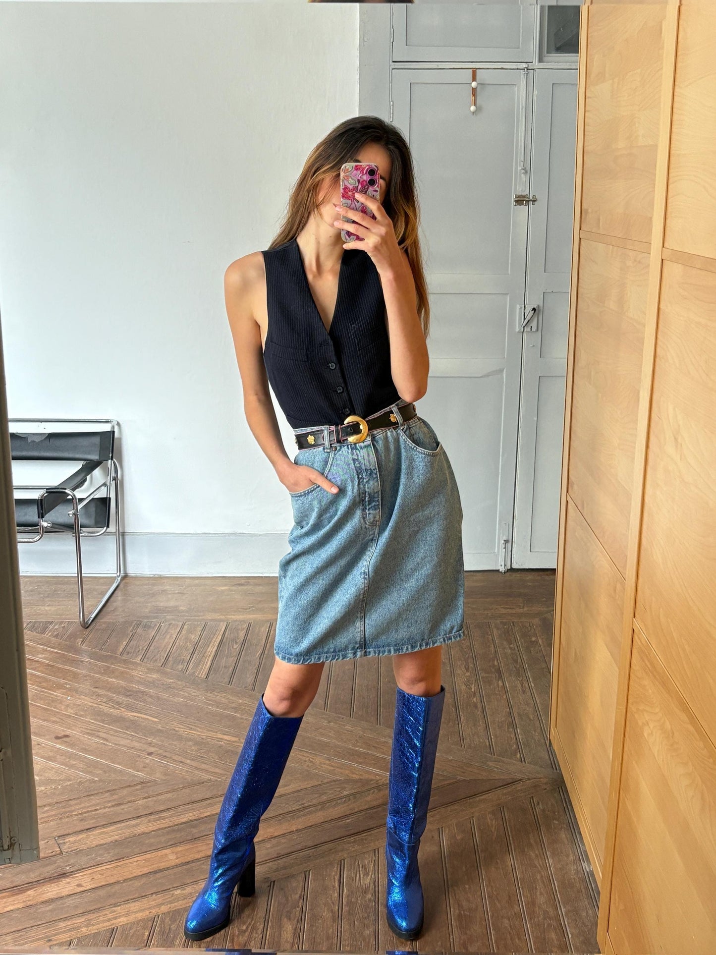 Vintage Light Denim Skirt by MASH Rosemary – 90s Casual Essential, size 38 / UK 10 / US 6-8