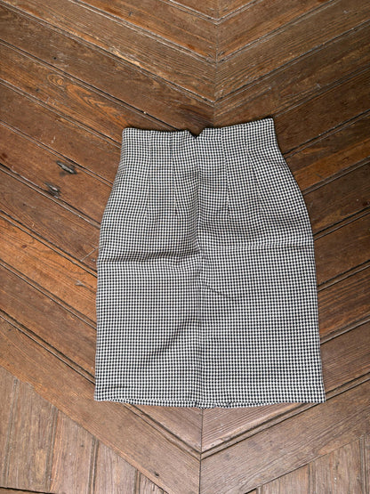 High-Waist Houndstooth Pencil Skirt — additional view 6