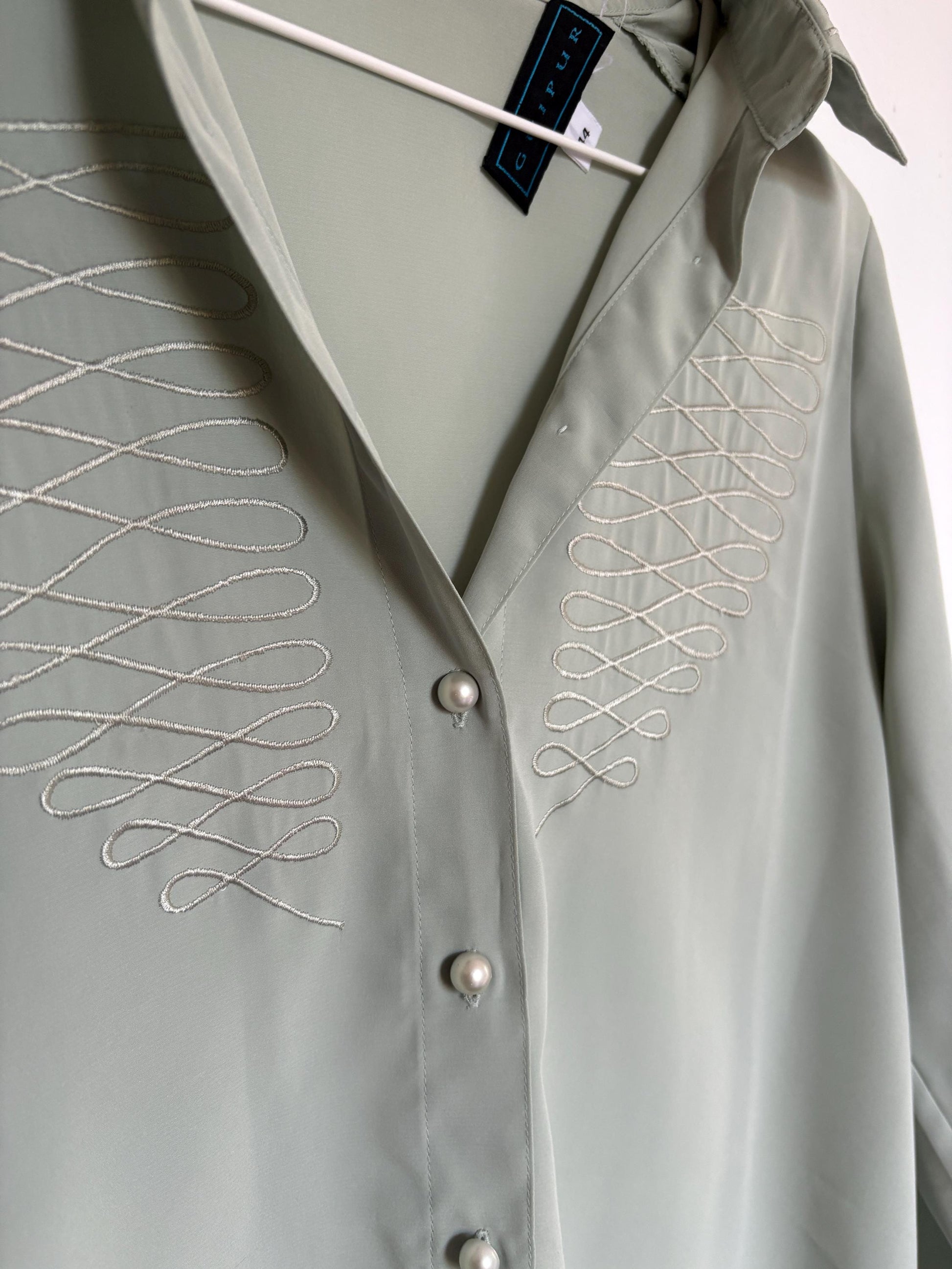 Romantic Guipur Blouse with Pearl Buttons — additional view 8