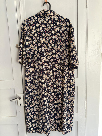 Vintage Floral Blue 80s Dress — additional view 10