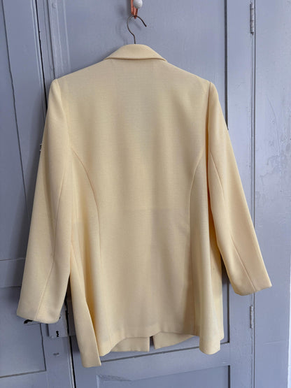 Vintage Pastel Yellow Blazer Jacket — additional view 10