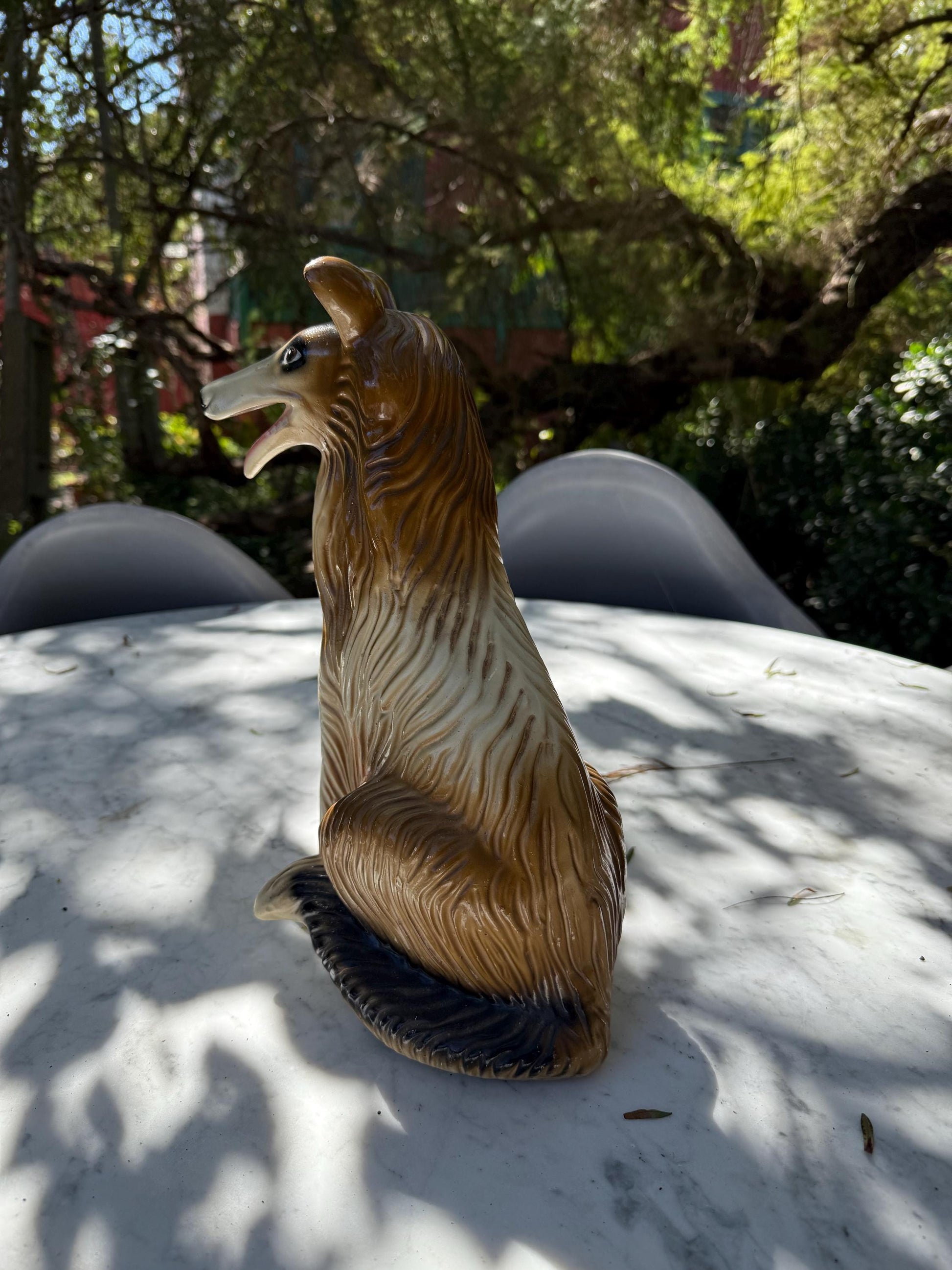 Vintage large Ceramic Collie Dog Figurine – 32cm Tall