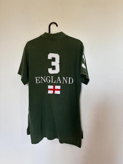 Vintage Green Polo Shirt with England Logo — additional view 9