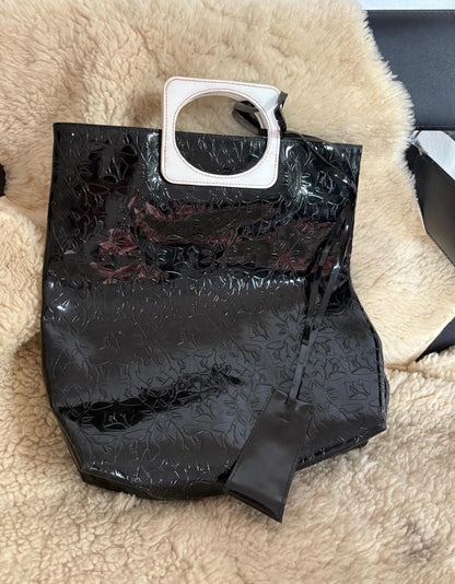 Vintage Lancôme Black Patent Y2K Handbag — additional view 7