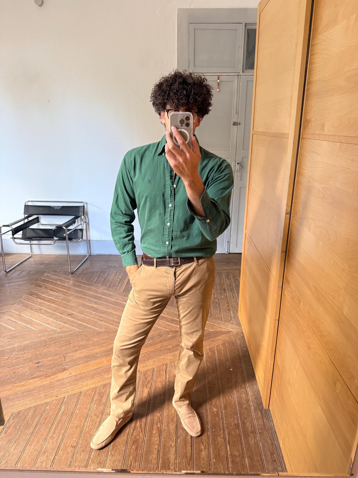 vintage Hugo Boss trousers brown cotton pants BOSS Orange straight leg smart casual tailored menswear EU 44 US 34