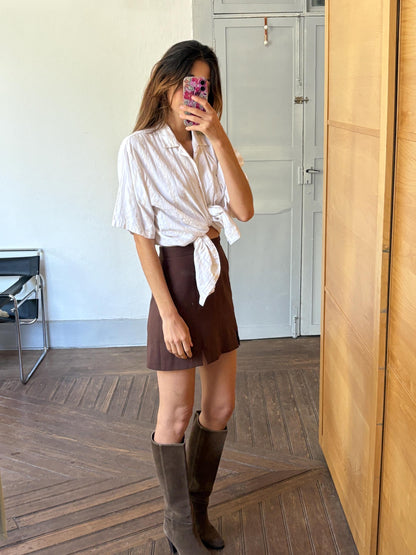 Vintage Striped Cotton Oversized Shirt — additional view 5