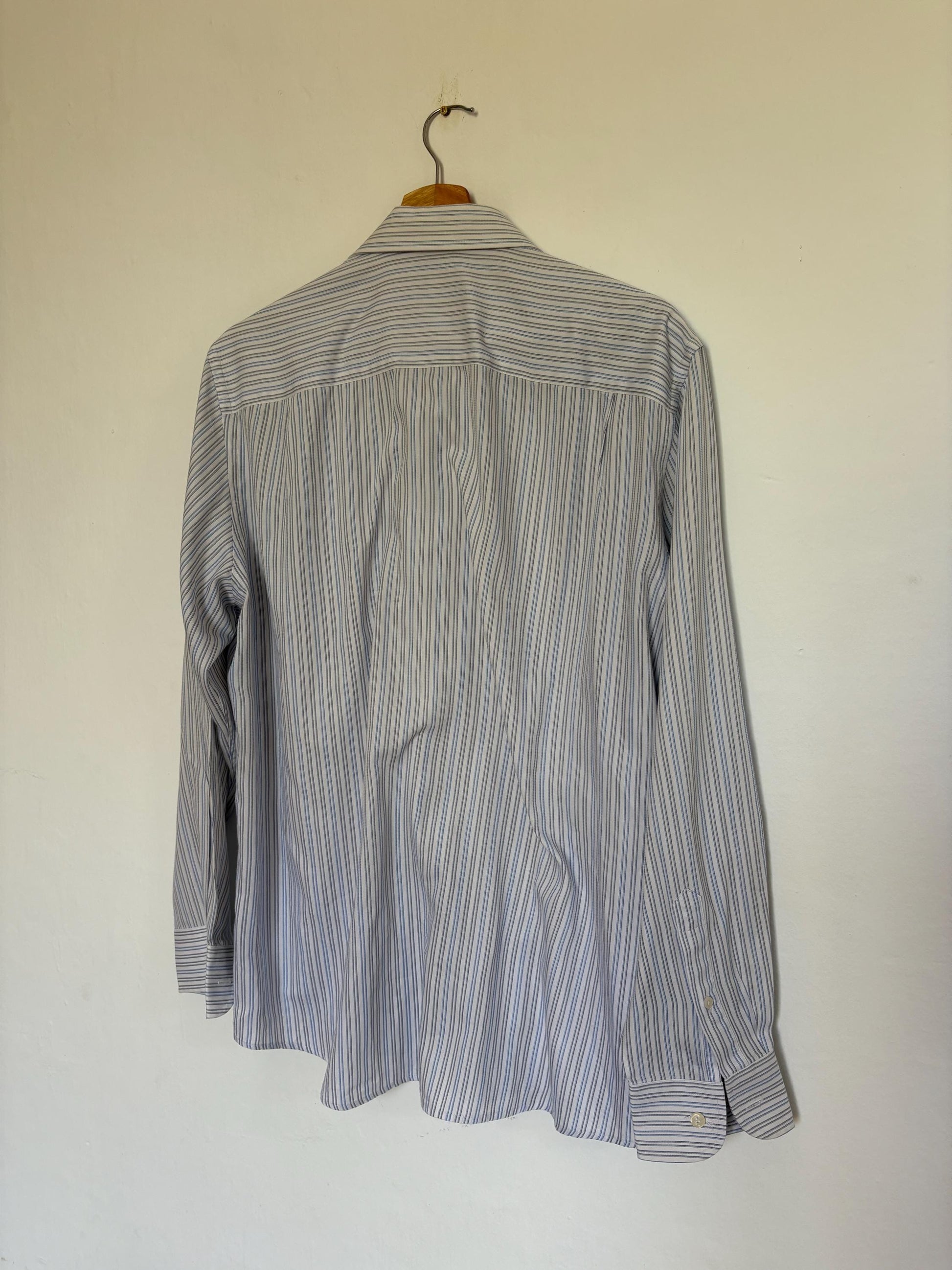 Vintage Emidio Tucci button down shirt, Soft fabric oversized men blouse, Boyfriend design wear, Size 4
