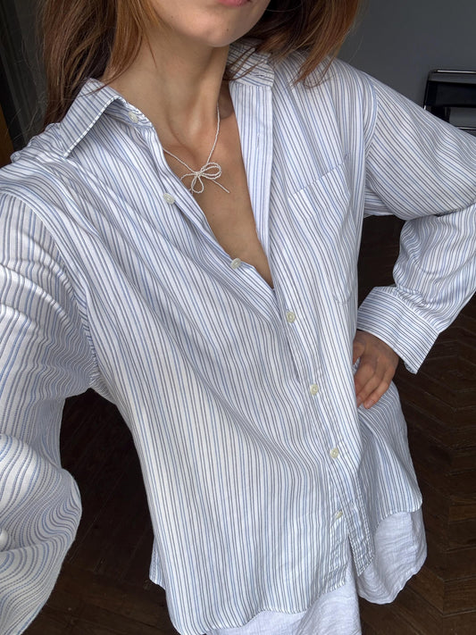 Vintage Emidio Tucci button down shirt, Soft fabric oversized men blouse, Boyfriend design wear, Size 4