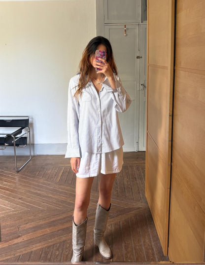 Vintage Emidio Tucci Button Down Shirt — fabric close-up