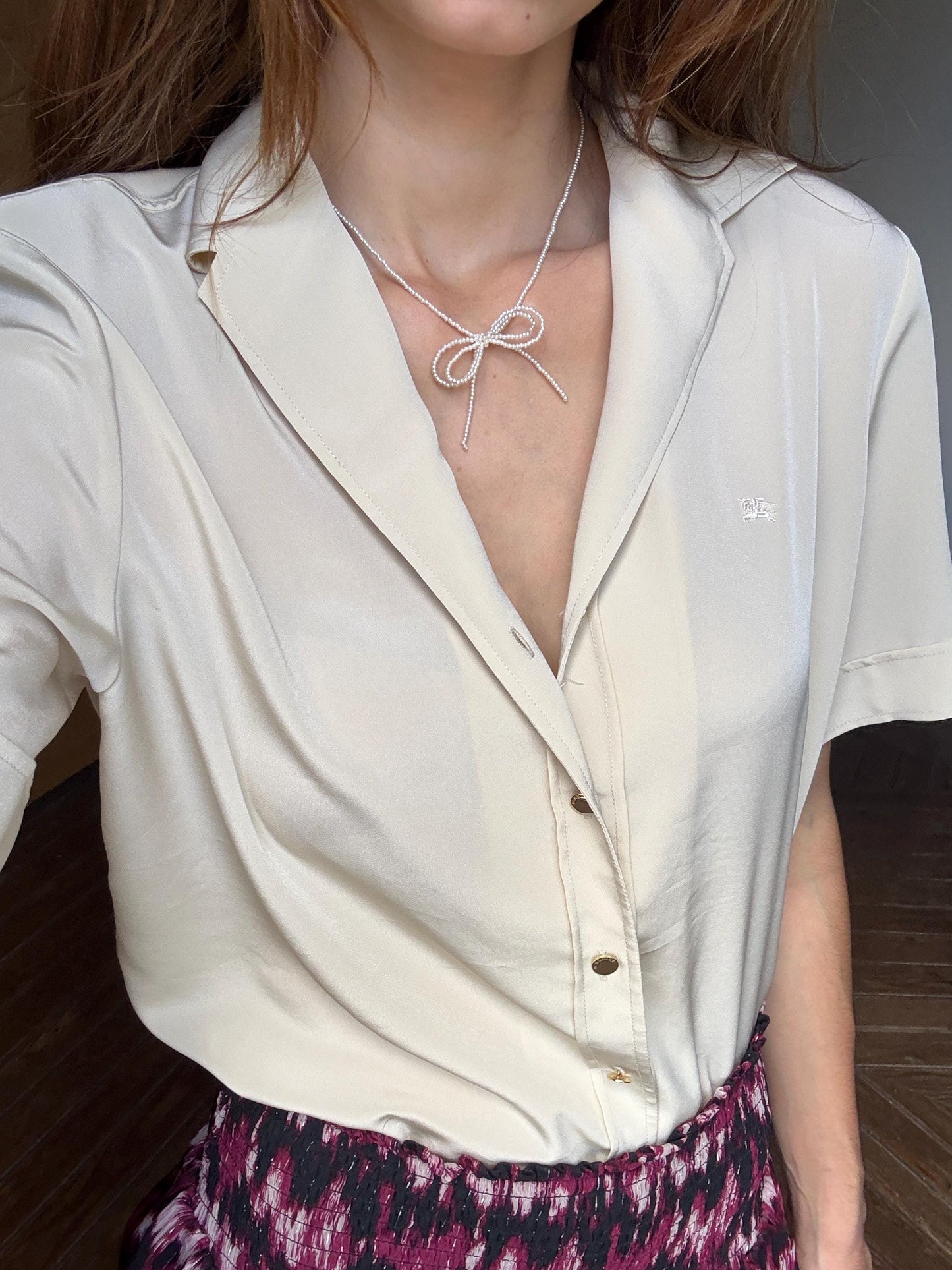 Luxury vintage Burberry London summer blouse, Lightweight button up shirt, Vintage designer wear, Preppy top, M