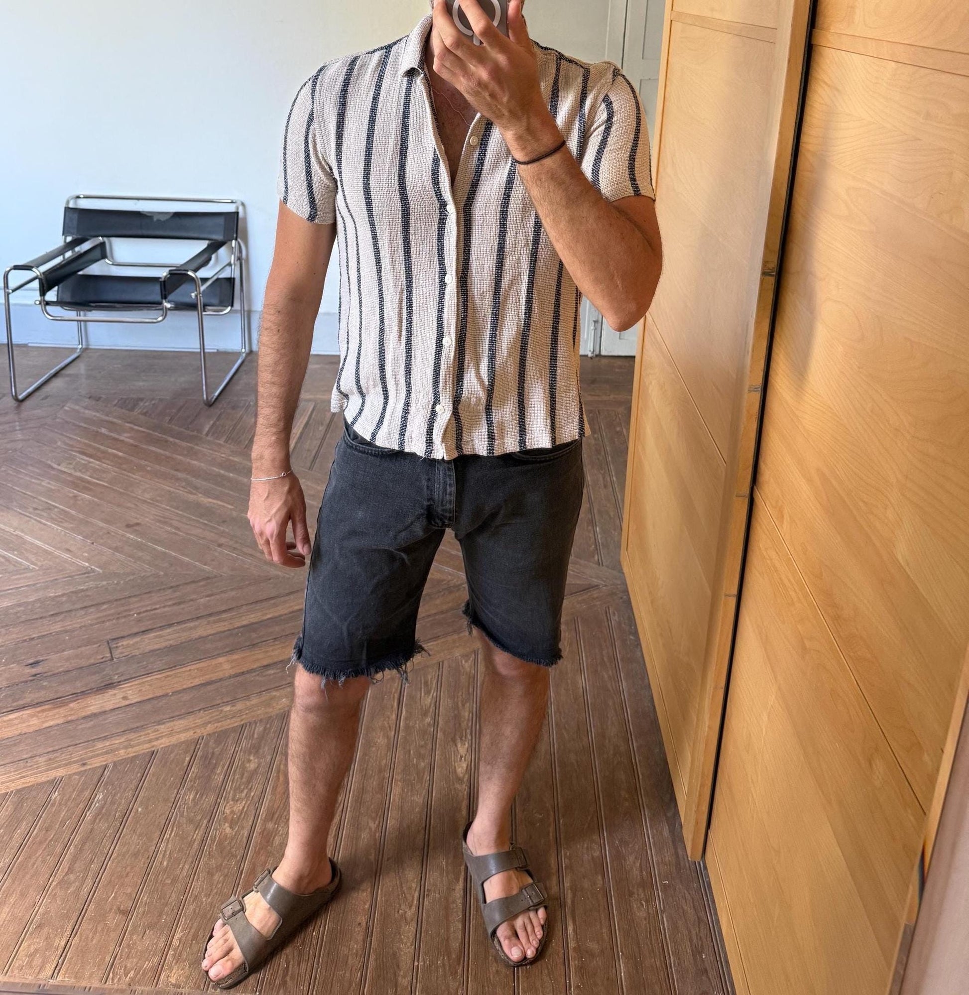 Vintage Lee black denim shorts, Cotton straight fit summer pants, Aesthetic raw hem men’s jean cutoffs, Cool grunge summer shorts, Size M