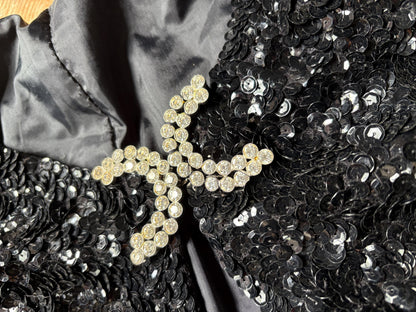 Vintage Black Sequin Evening Jacket — additional view 8