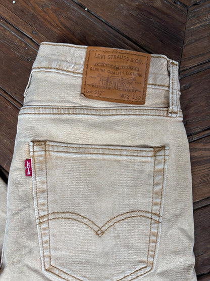 Vintage Levi's 512 Beige Tapered Jeans — additional view 9