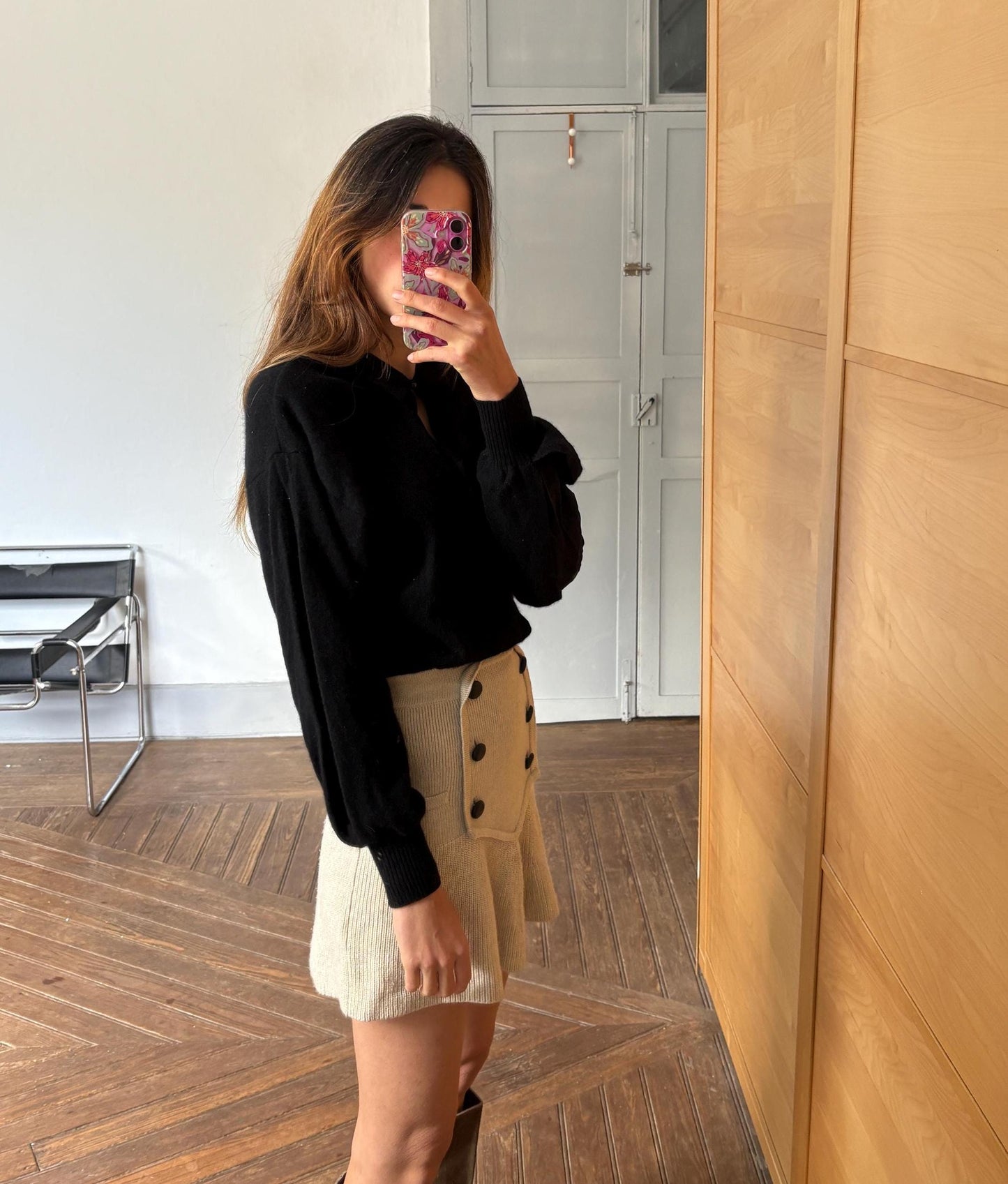 Vintage Gianfranco Ferré Italian Designer Wool & Silk Sweater – Luxurious Angora Blend with Dramatic Sleeves