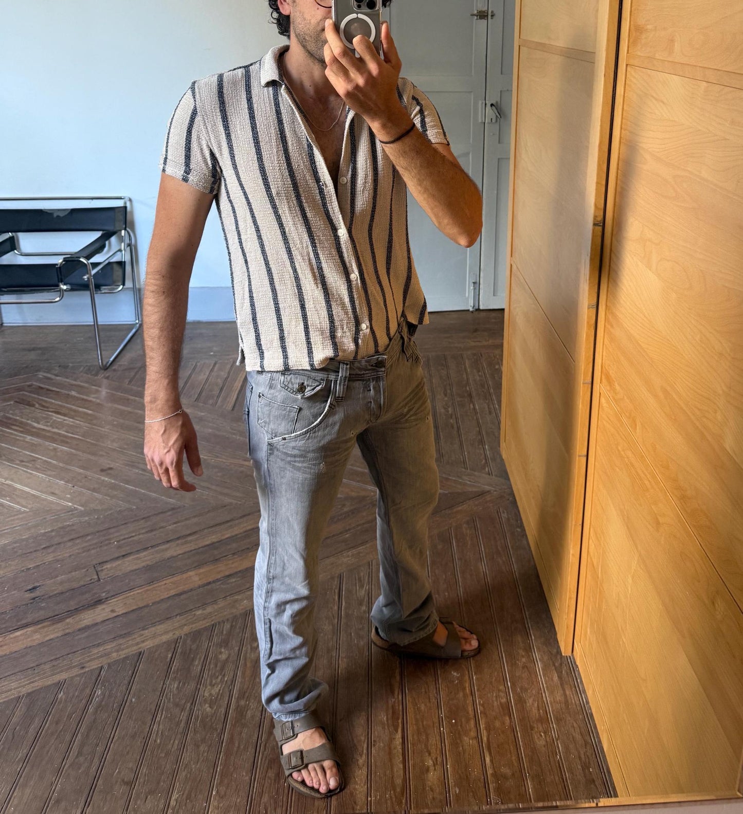 Vintage Grey D&G Jeans, 90s distressed denim wear, Size 33, Straight Leg Denim Y2K Casual Streetwear for Men