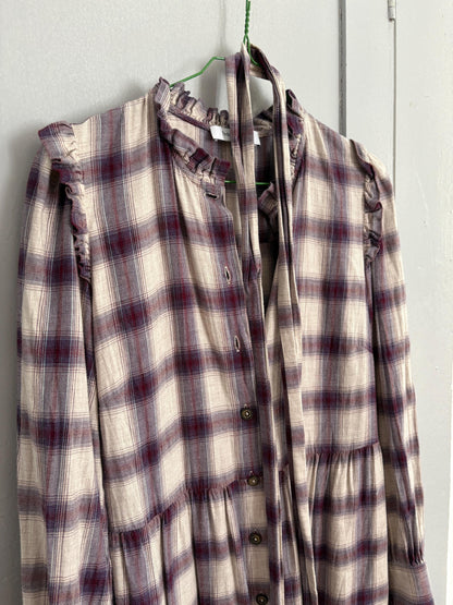 Vintage Plaid Prairie Maxi Dress — additional view 5