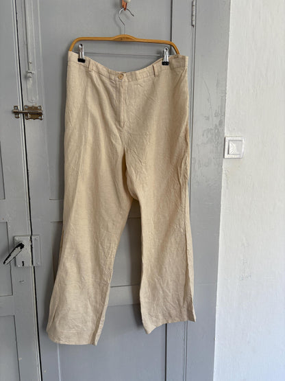 Eco-Friendly Beige Wide Leg Trousers — additional view 7
