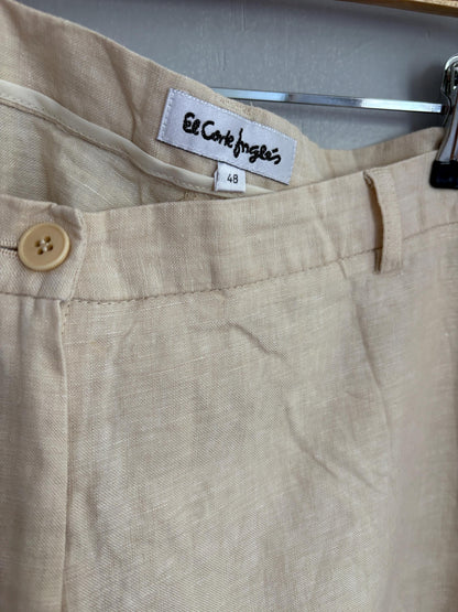 Eco-Friendly Beige Wide Leg Trousers — additional view 9