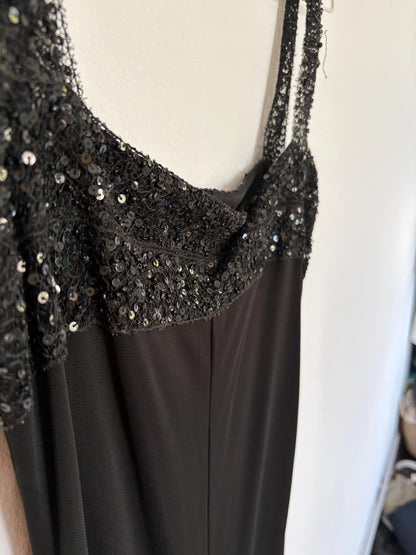 Black Sequin Midi Dress, Vintage Style — additional view 8