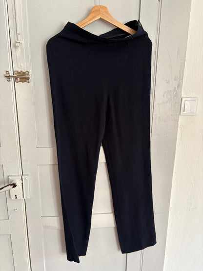 Vintage Italian Black Trousers, High-Waisted, Mariella Rosato