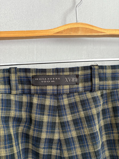 Vintage Plaid Wool Blend Trousers — additional view 9