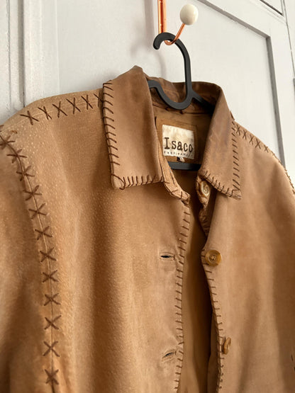 Vintage Tan Genuine Leather Jacket — additional view 8