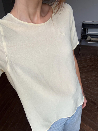 Vintage Pastel Yellow Burberrys Blouse — additional view 10