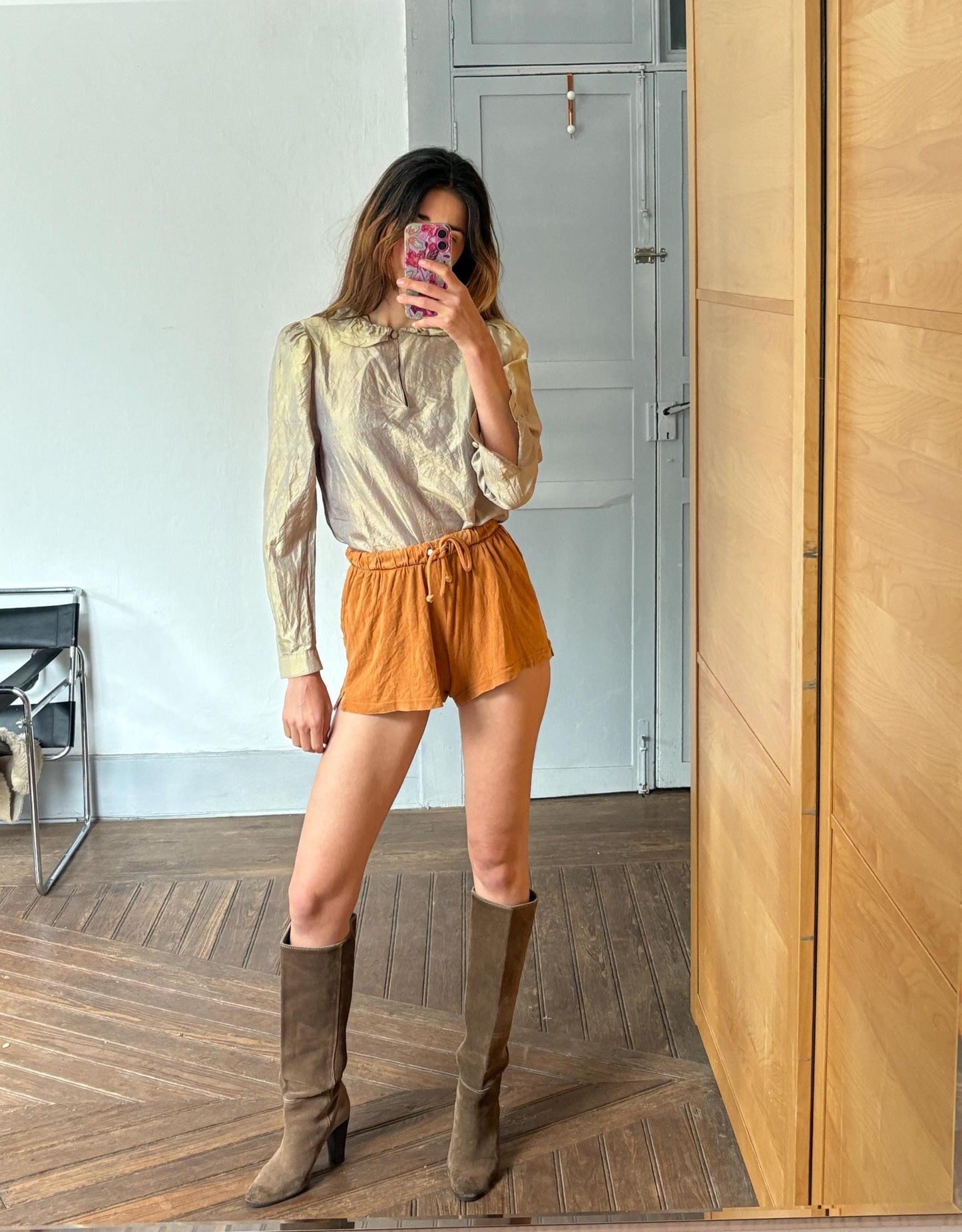 Vintage Karl Lagerfeld Silk Blouse – Impression Collection Romantic Top Made in W-Germany