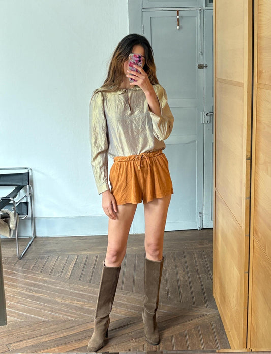 Vintage Karl Lagerfeld Silk Blouse – Impression Collection Romantic Top Made in W-Germany