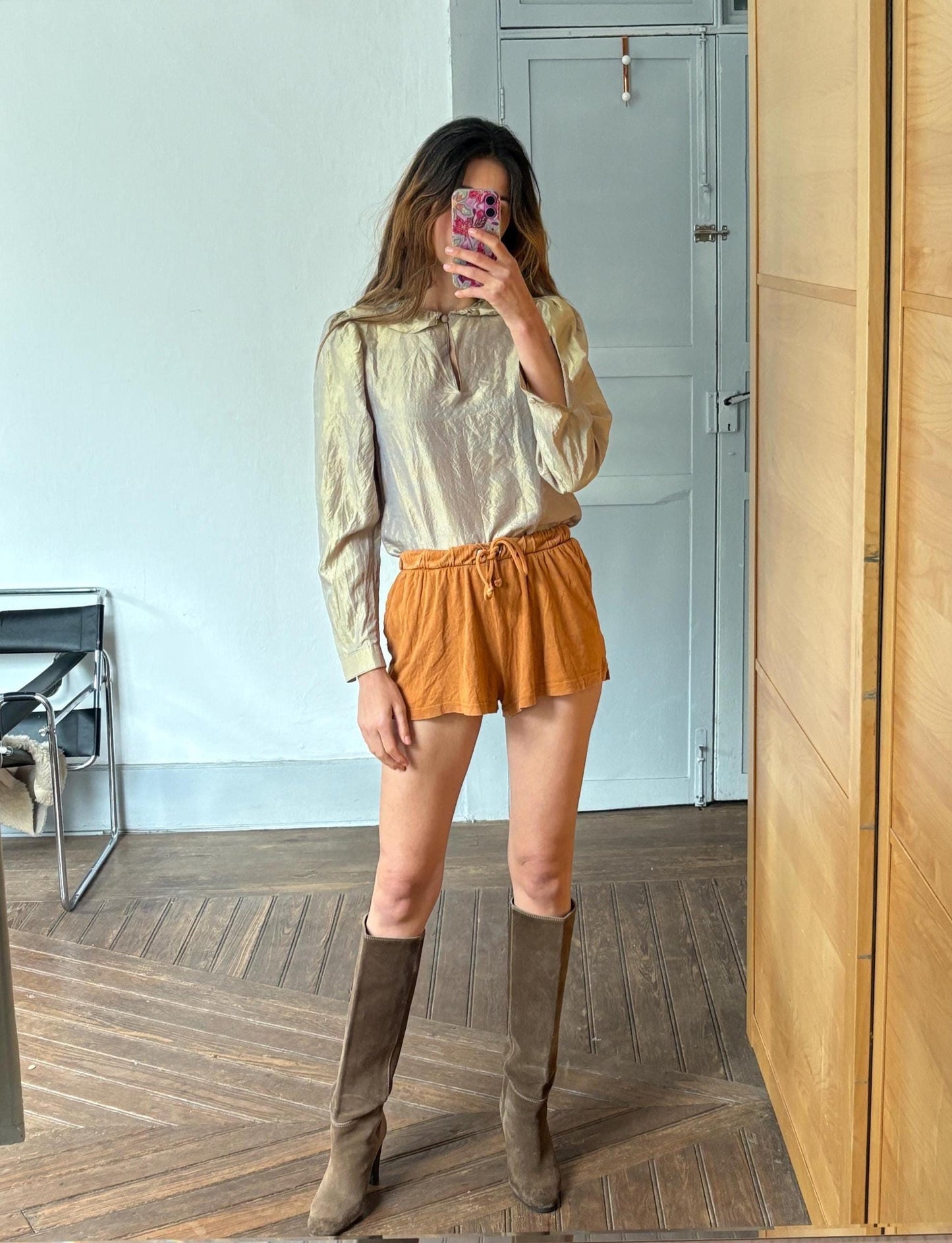 Vintage Karl Lagerfeld Silk Blouse – Impression Collection Romantic Top Made in W-Germany