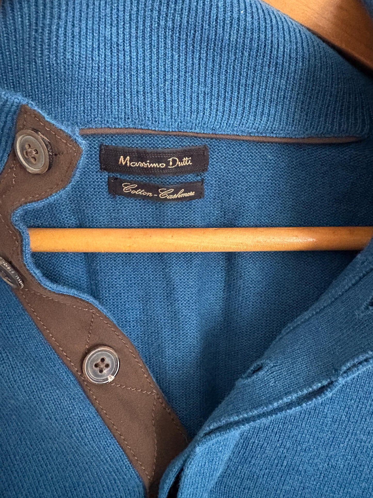 Vintage Massimo Dutti Cashmere - Cotton jumper, UNISEX preppy aesthetic soft knit pullover, Luxury dark academia style, Size L