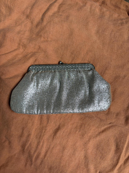 Vintage 80s Silver Sparkly Clutch — additional view 10