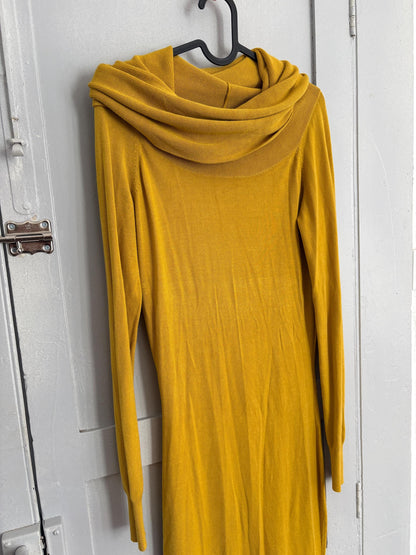 Vintage Yellow Bodycon Long Sleeve Dress — additional view 8