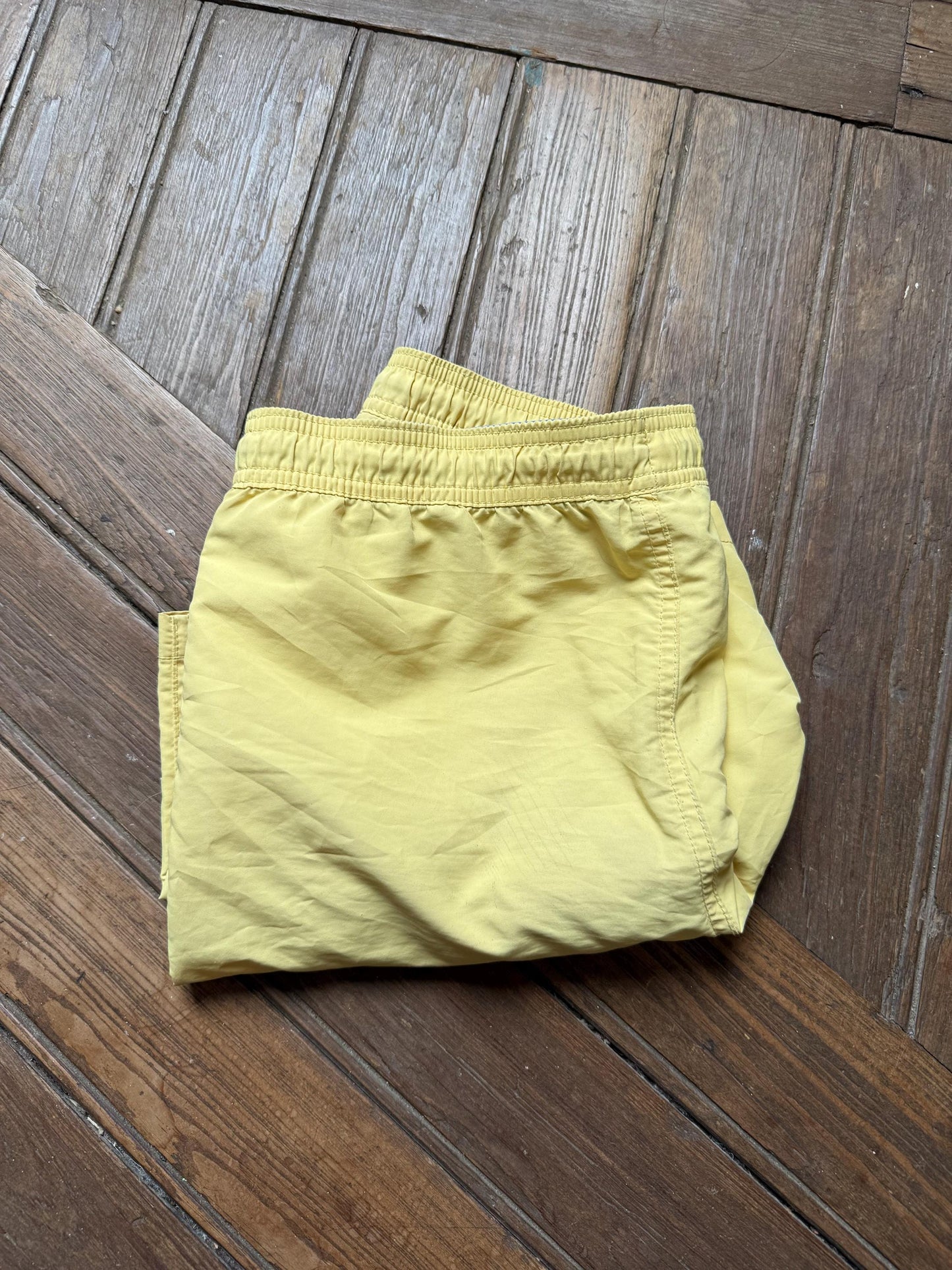 Vintage Ralph Lauren yellow swim shorts men’s XL swimwear retro beach trunks elastic waist