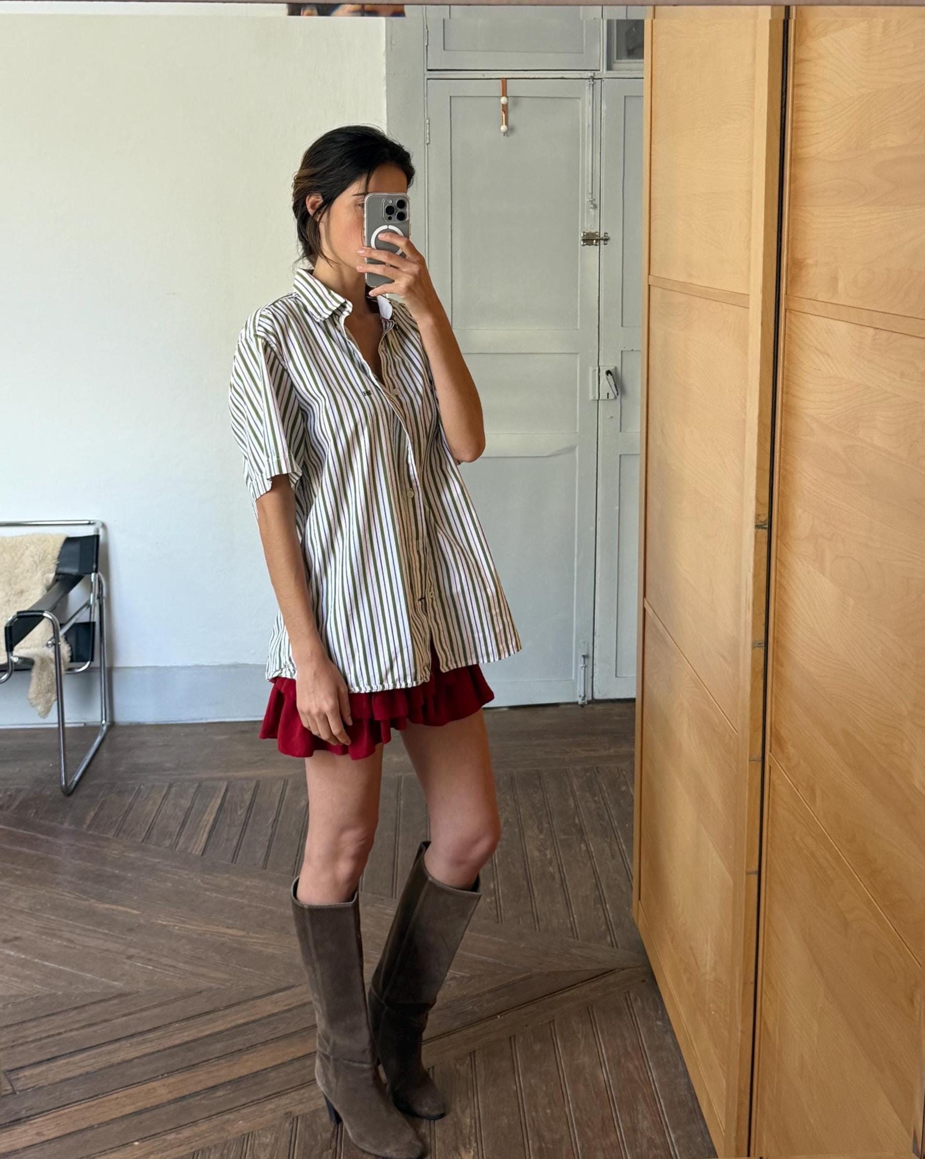 Vintage Pedro del Hierro striped shirt, Cotton oversized men’s button down, XL unisex loose fit blouse, Spanish designer fashion