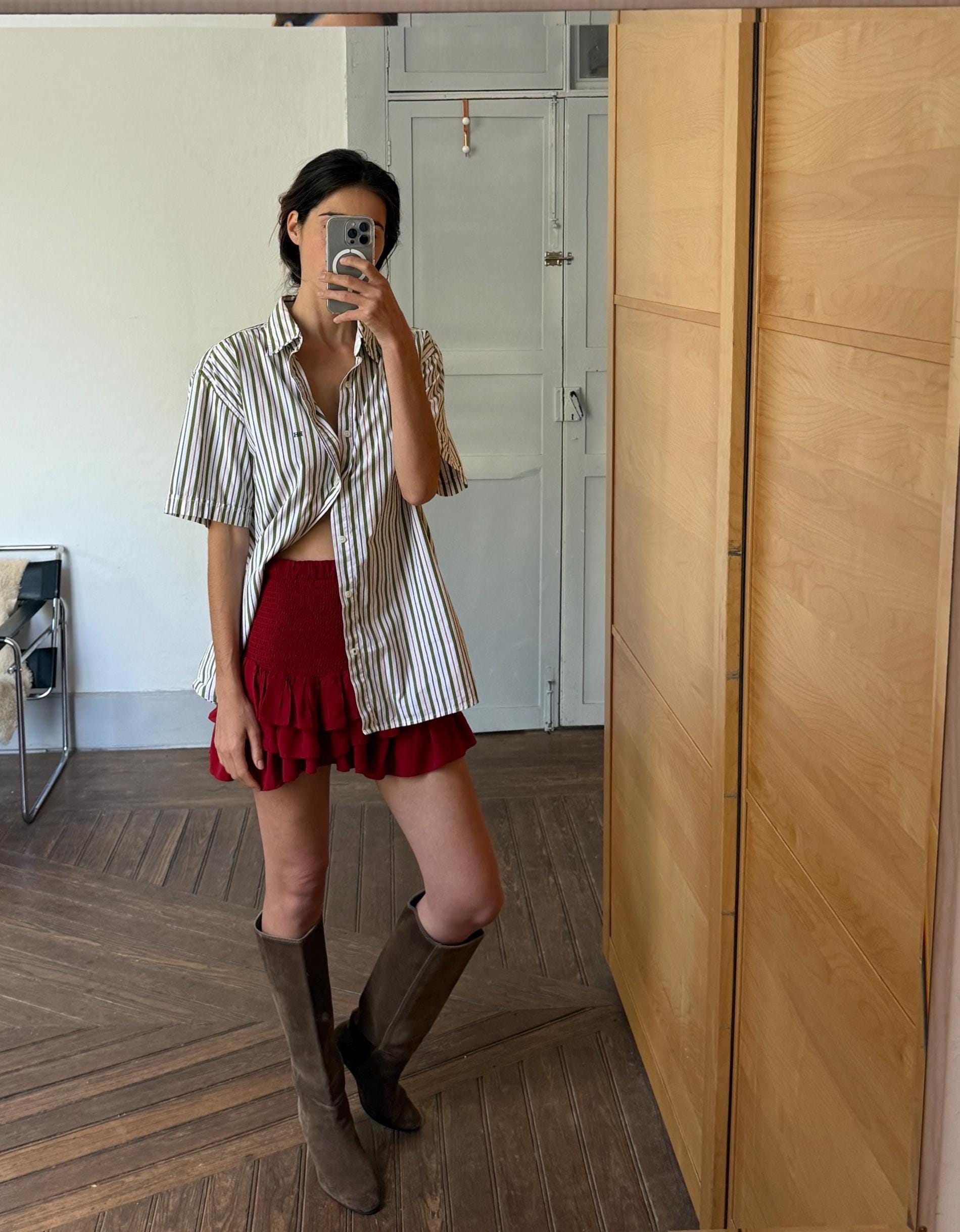 Vintage Pedro del Hierro striped shirt, Cotton oversized men’s button down, XL unisex loose fit blouse, Spanish designer fashion