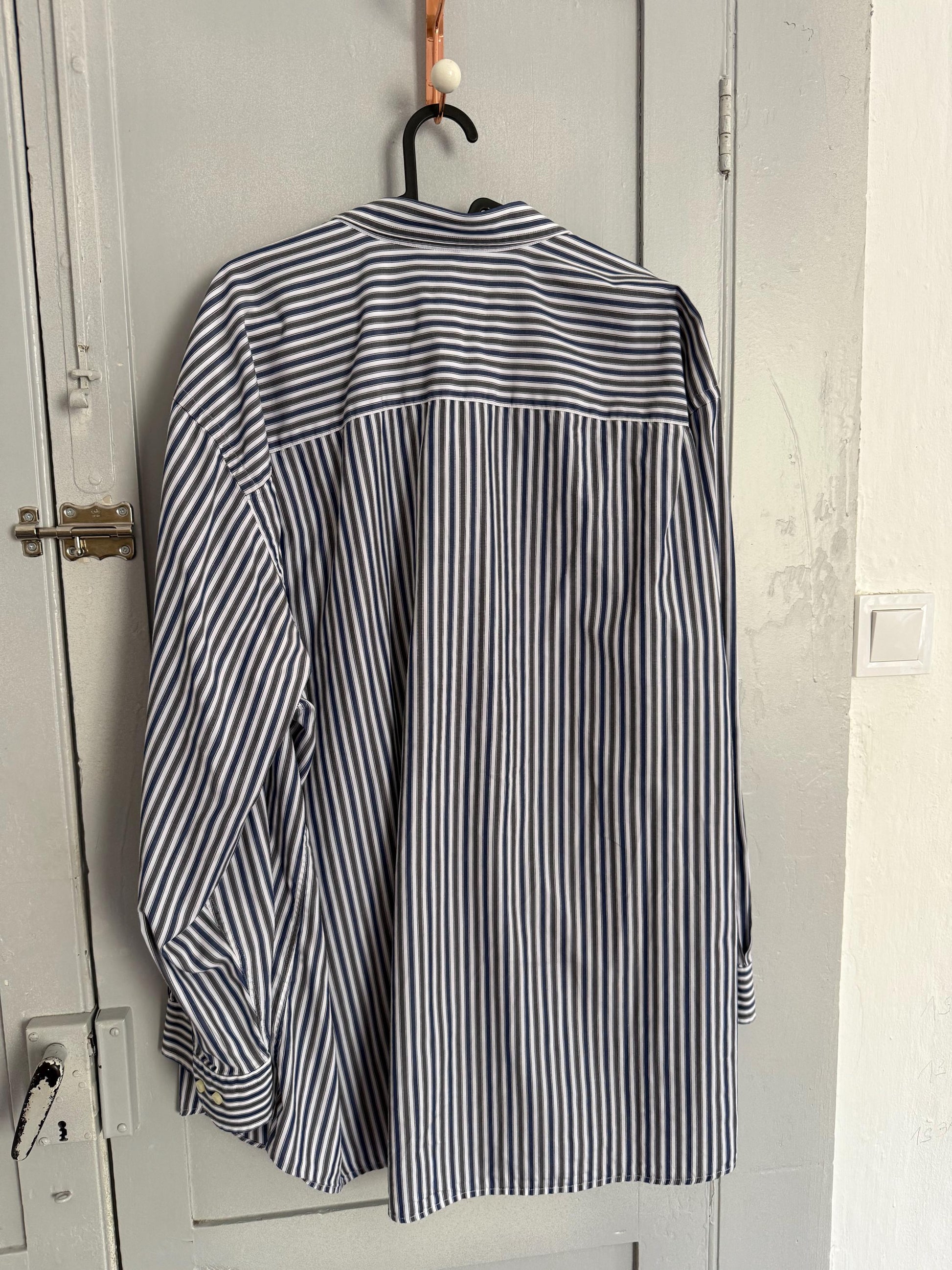 Vintage Burberry London Striped Shirt | 100% Cotton Button Down | Oversized Fit Boyfriend Shirt | Scandinavian Style | Size L - XL