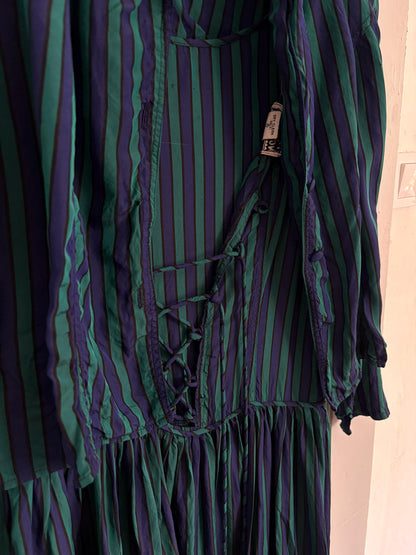 Striped Cottagecore Vintage Dress and Jacket Set — additional view 9