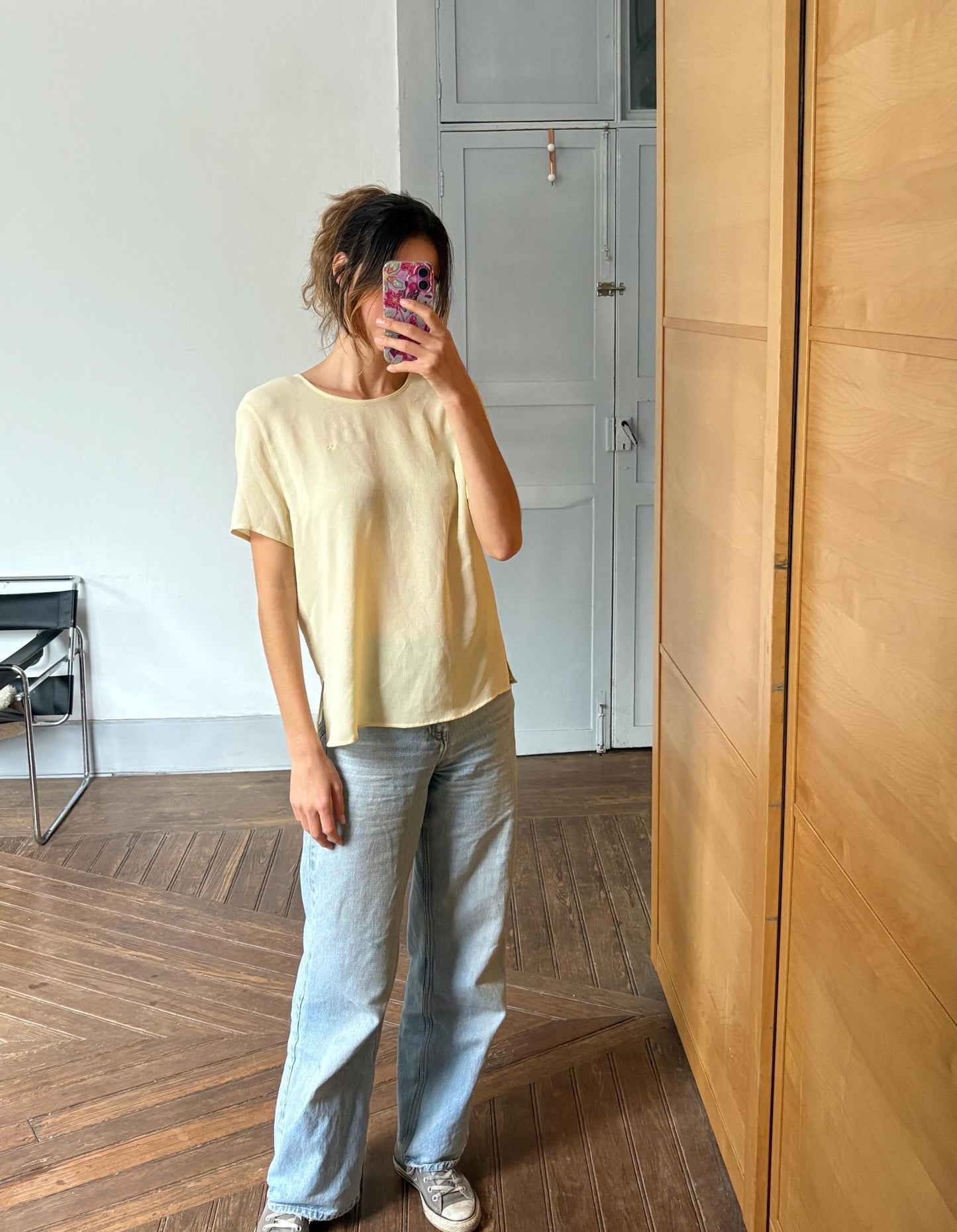 Vintage Burberrys Pastel Yellow Blouse – 90s Minimalist Dream, PRE BURBERRRY ERA