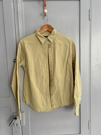 Vintage Cotton Long Sleeve Minimalist Blouse — detail