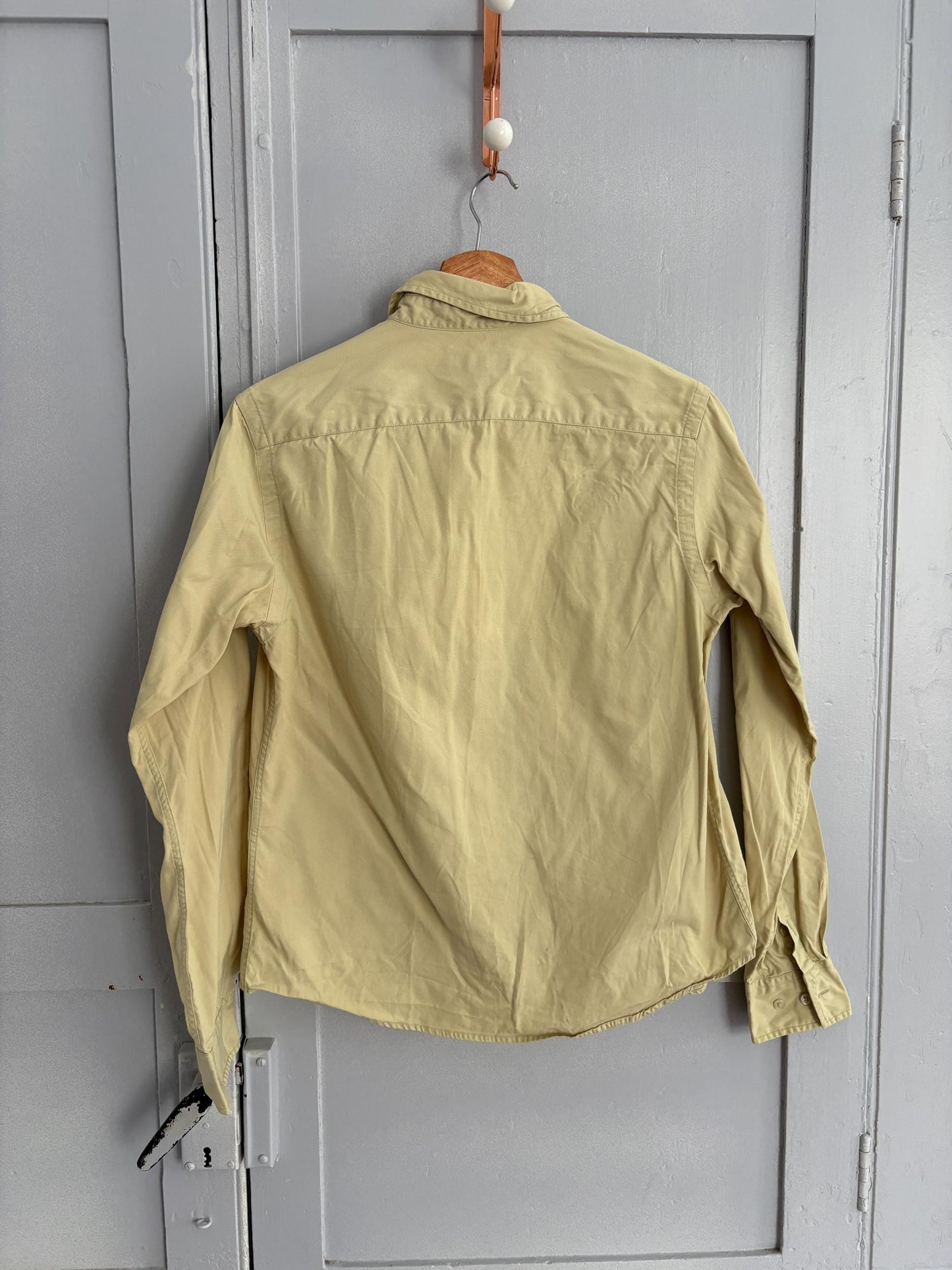 vintage cotton long sleeve shirt Aberdeen 100% cotton minimalist blouse soft feel sustainable classic top